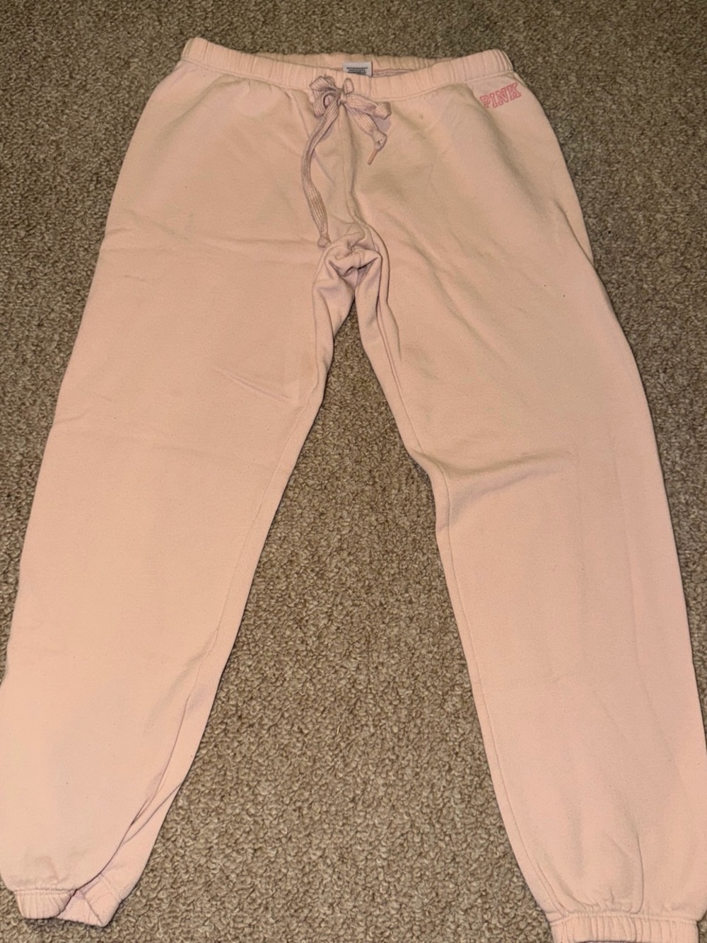 PINK Victoria's Secret Pale Pink Kids Sweatpants with Drawstring